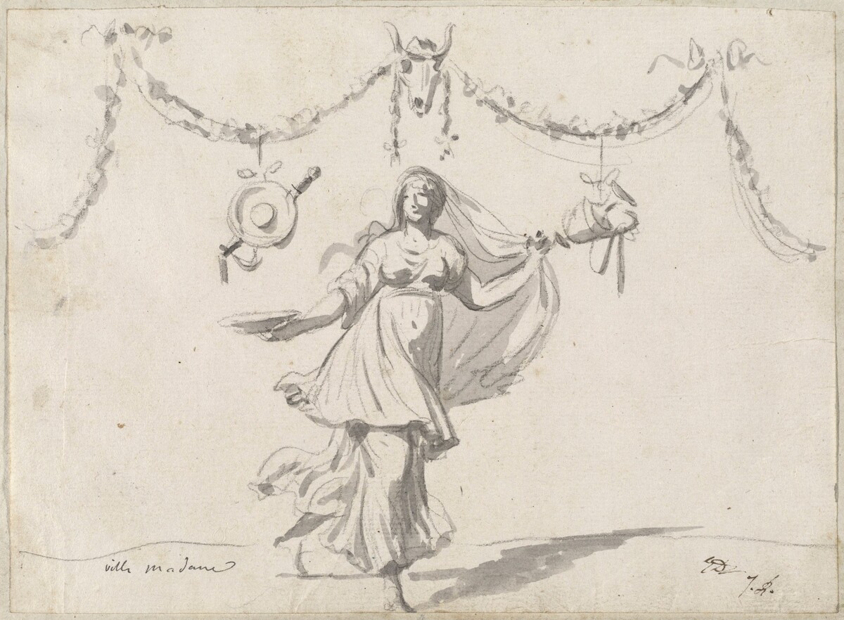 Ornament with a Woman in Ancient Dress by Jacques-Louis David
