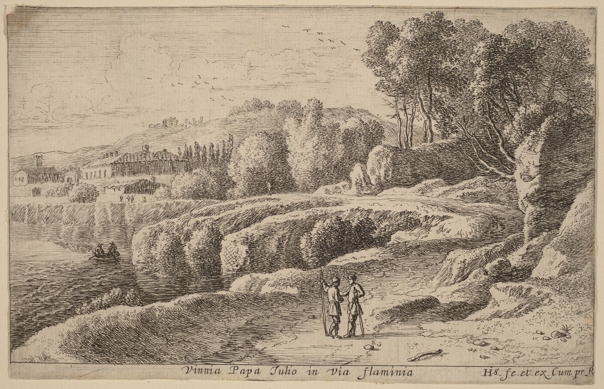 Vineyard of Pope Julius on the Via Flaminia by Herman van Swanevelt