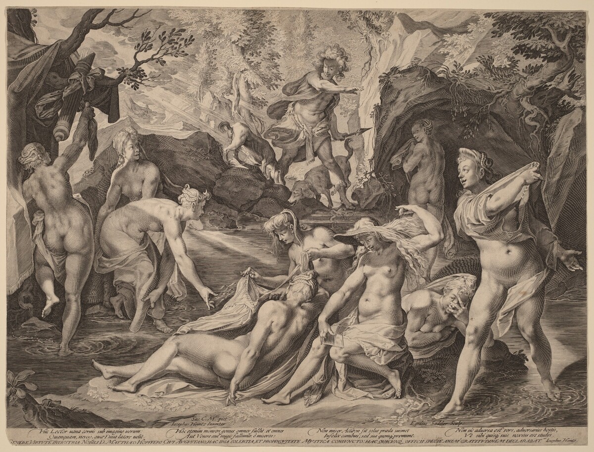 Diana Surprised by Actaeon by Aegidius Sadeler II after Joseph Heintz the Elder