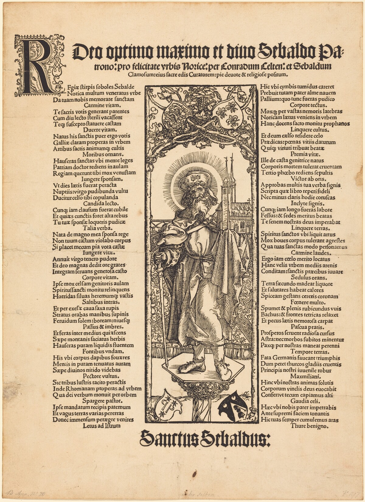 Saint Sebaldus Standing on a Column by Albrecht Dürer
