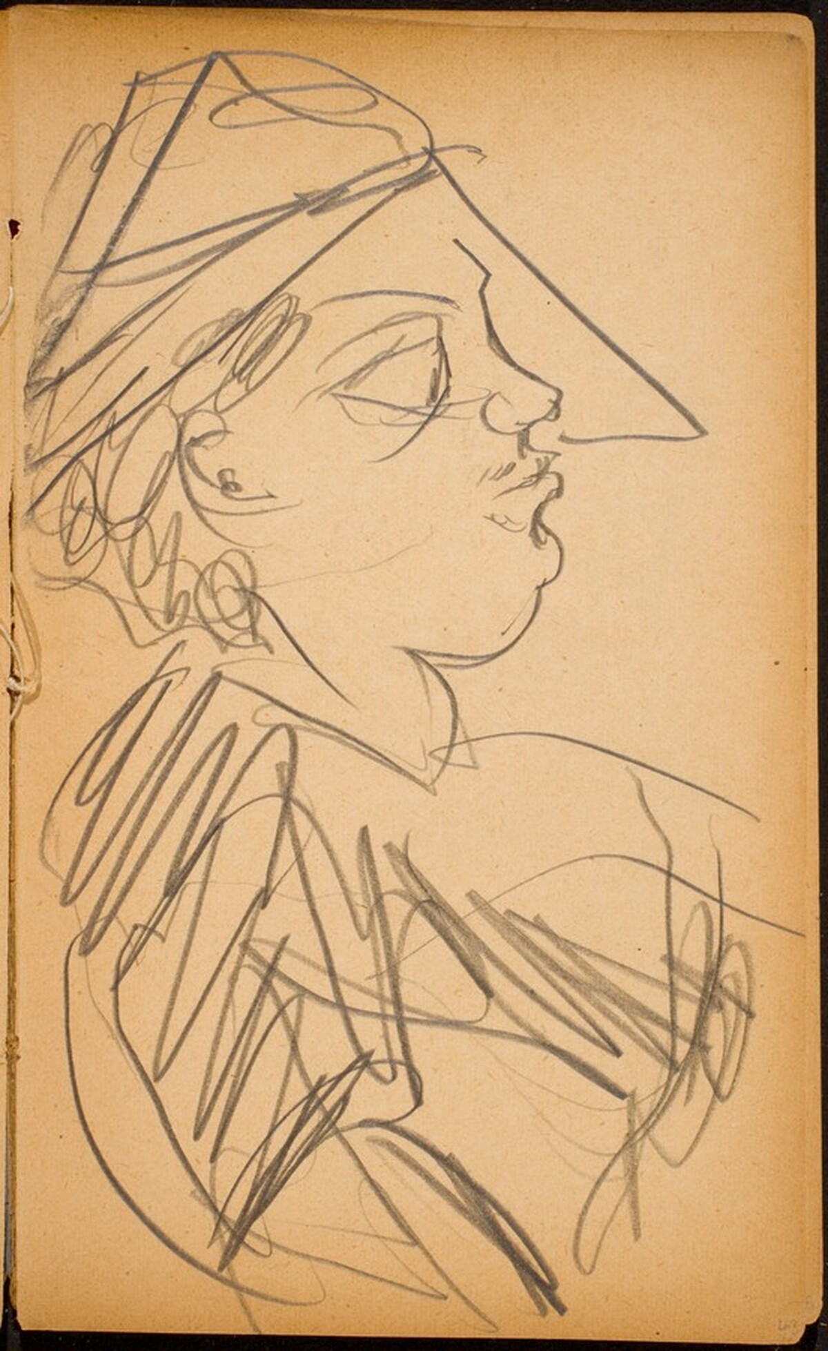 Männliche Bildnisstudie (Male Profile) [p. 43] by Max Beckmann