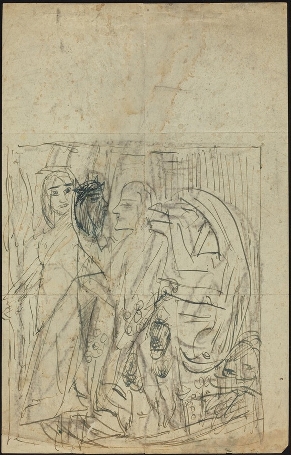 Three Figures by Max Beckmann