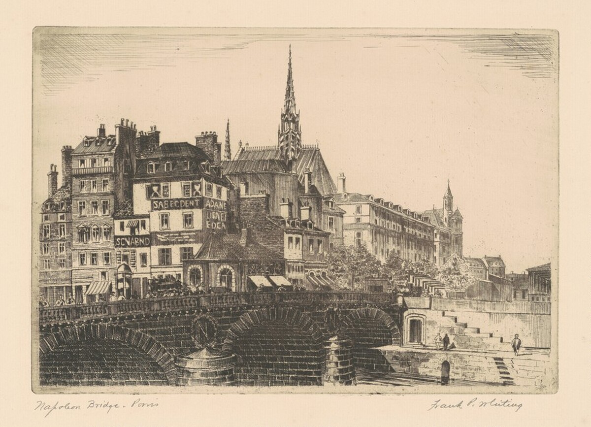 Napoleon Bridge, Paris by Frank P. Whiting