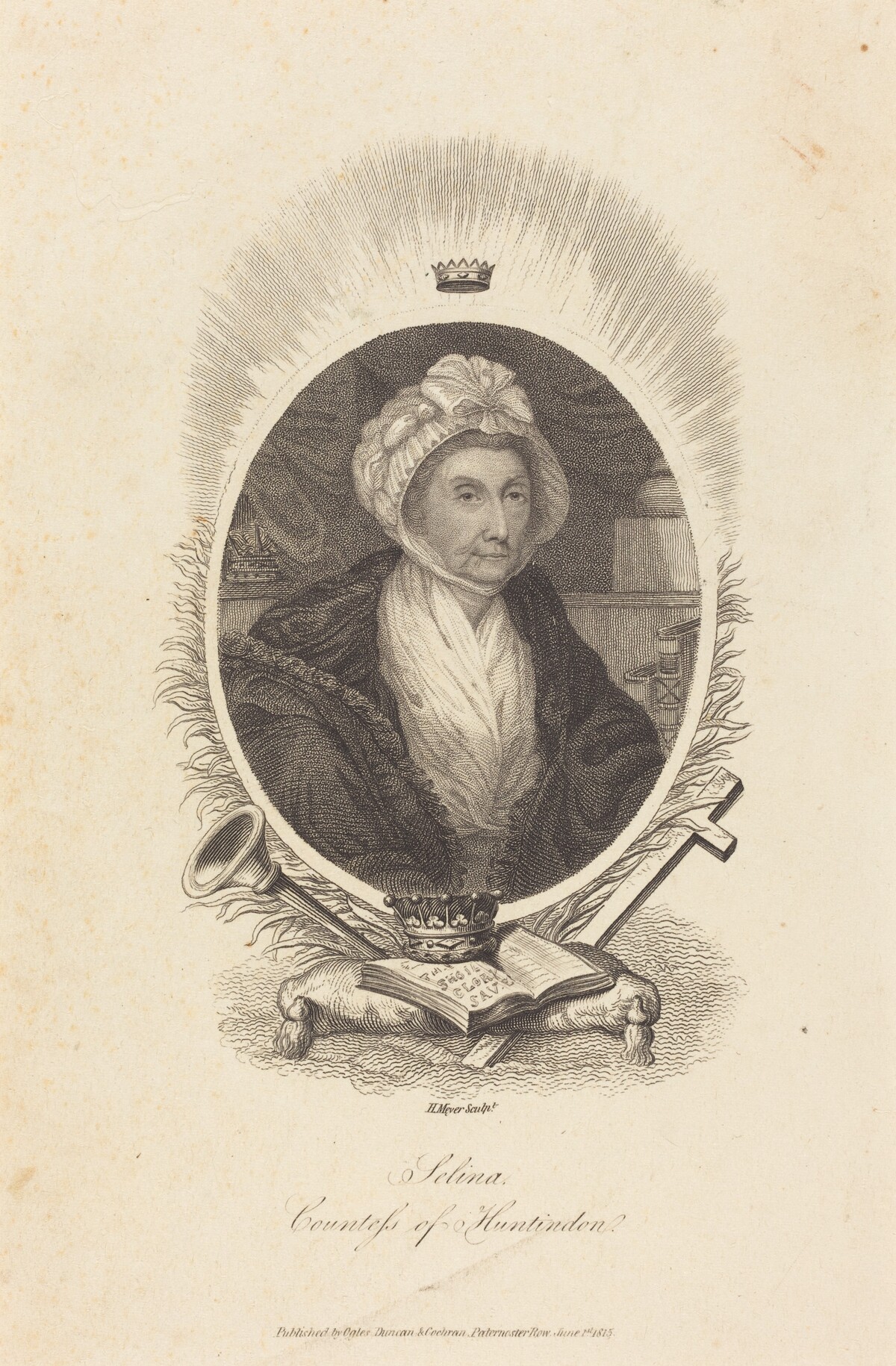 Selina, Countess of Huntindon by Henry Meyer after John Hoppner