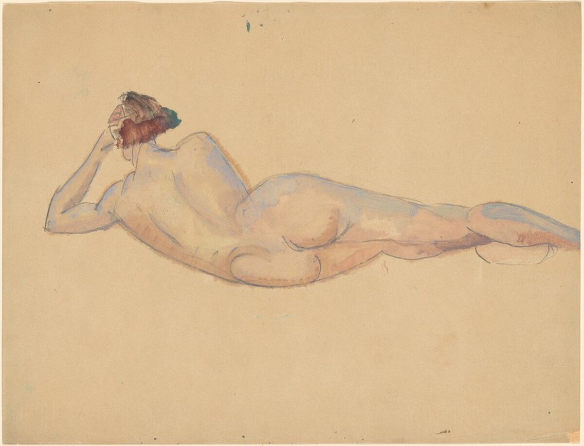Reclining Female Nude by Abraham F. Levinson