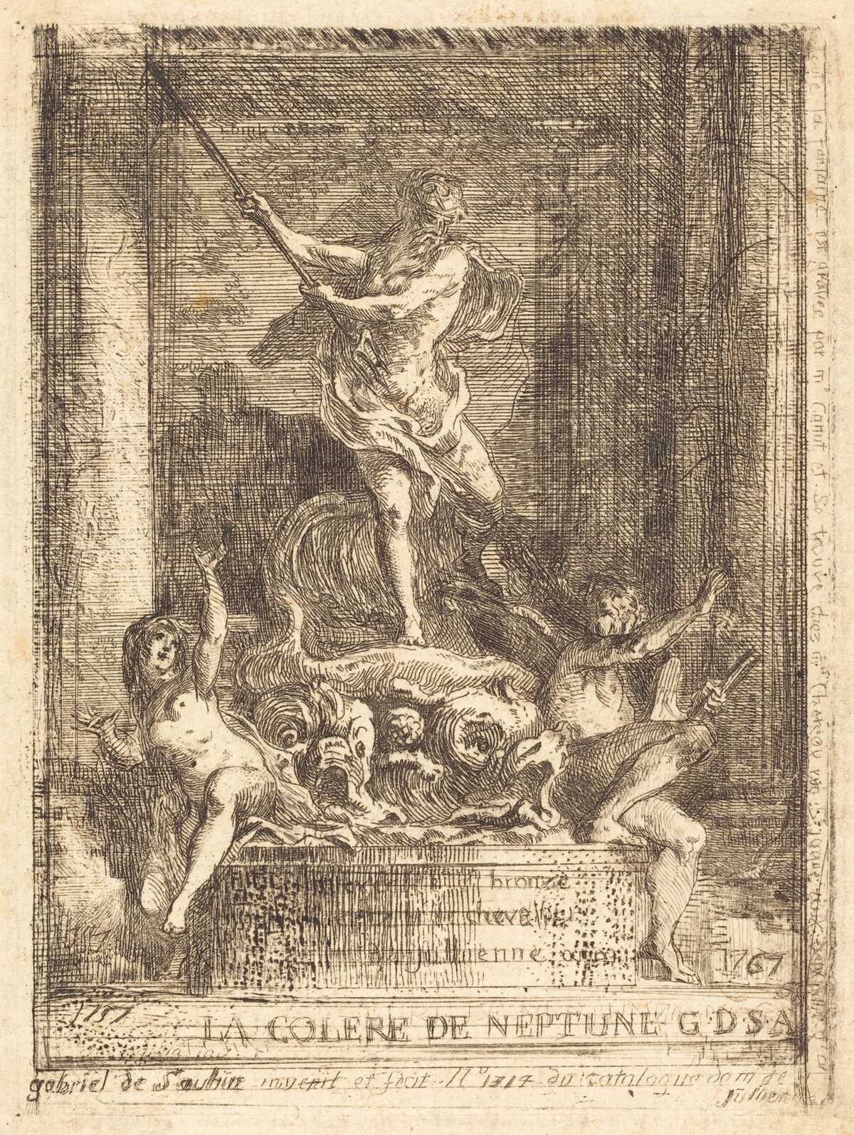 La Colère de Neptune (The Wrath of Neptune) by Gabriel Jacques de Saint-Aubin