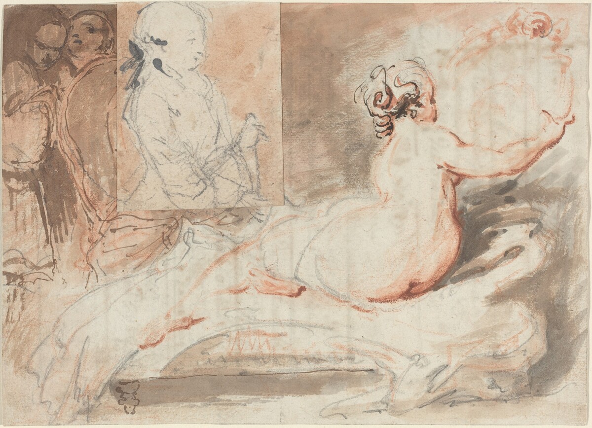 Figure Sketches by Gabriel Jacques de Saint-Aubin