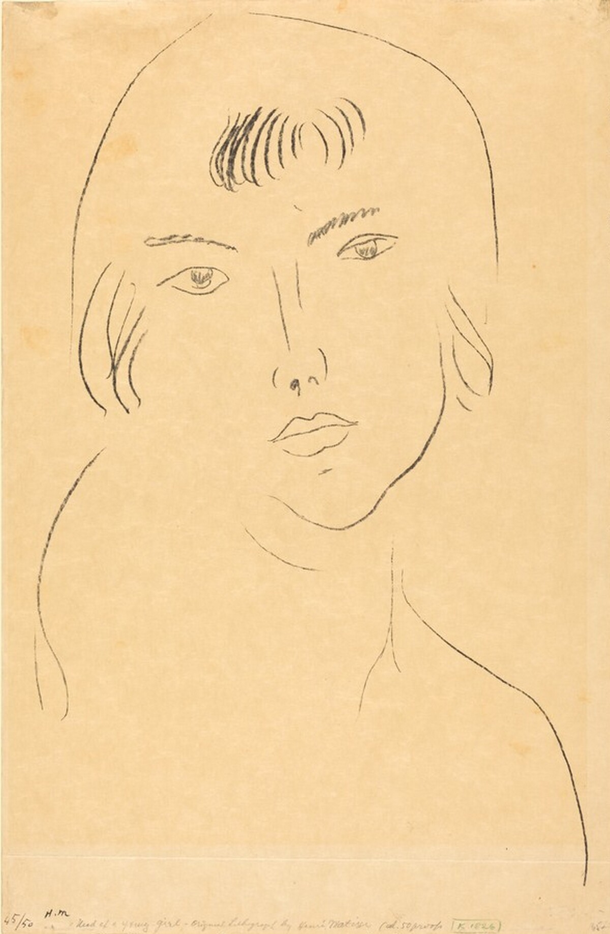 Face with Fringe (Visage à la frange) by Henri Matisse
