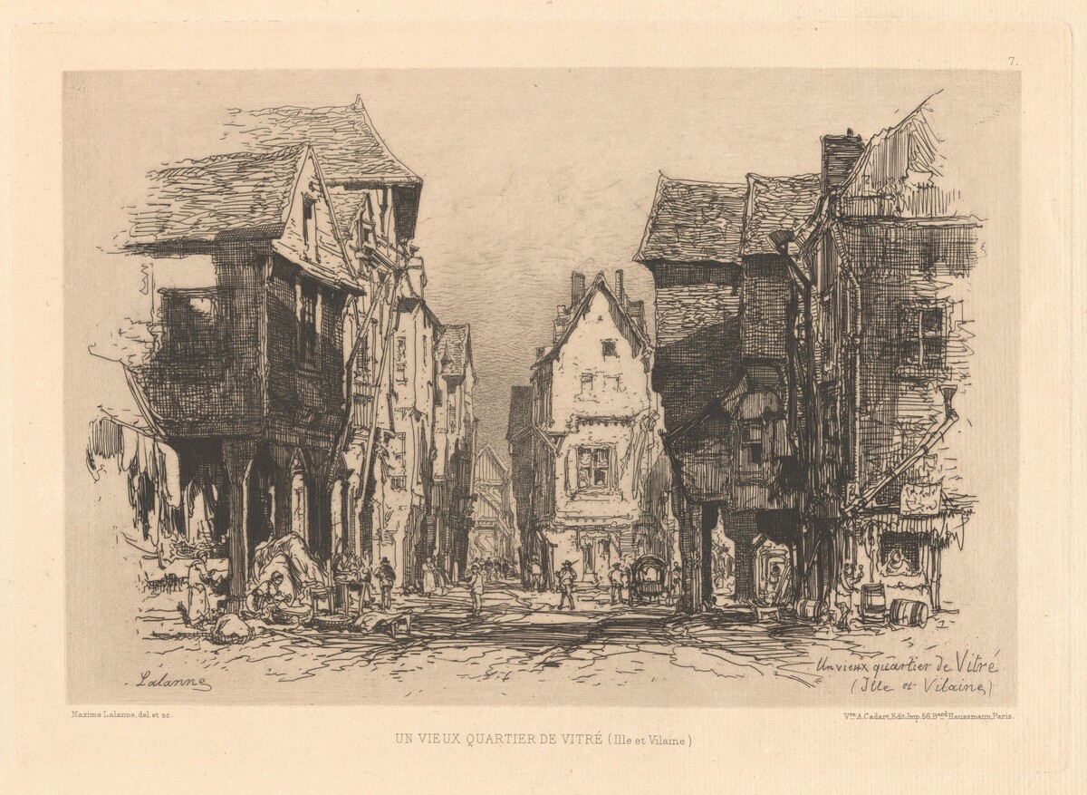 Un Vieux Quartier de Vitré (Ille-et-Vilaine) by Maxime Lalanne