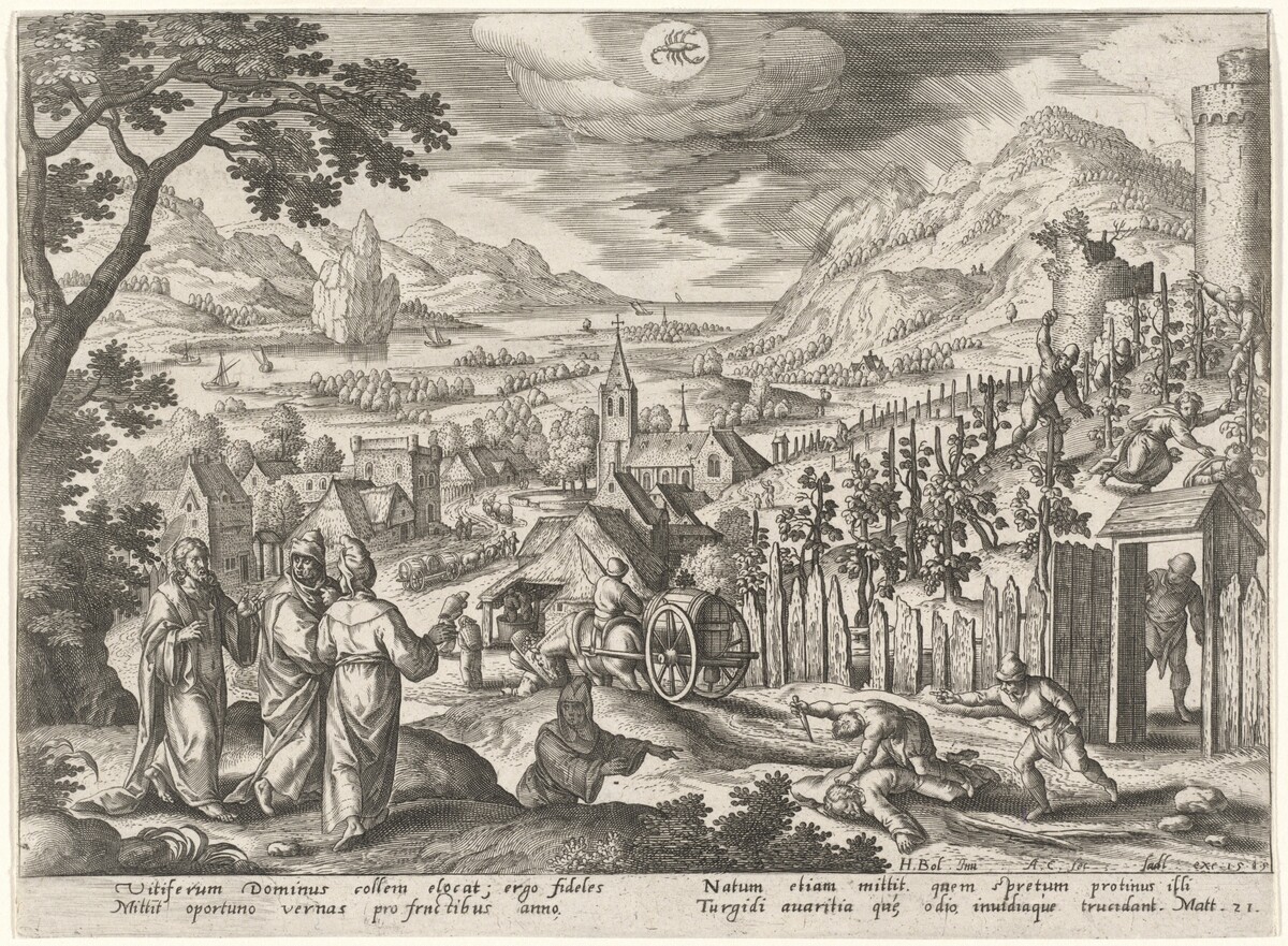 The Parable of the Unjust Husbandmen by Adriaen Collaert after Hans Bol