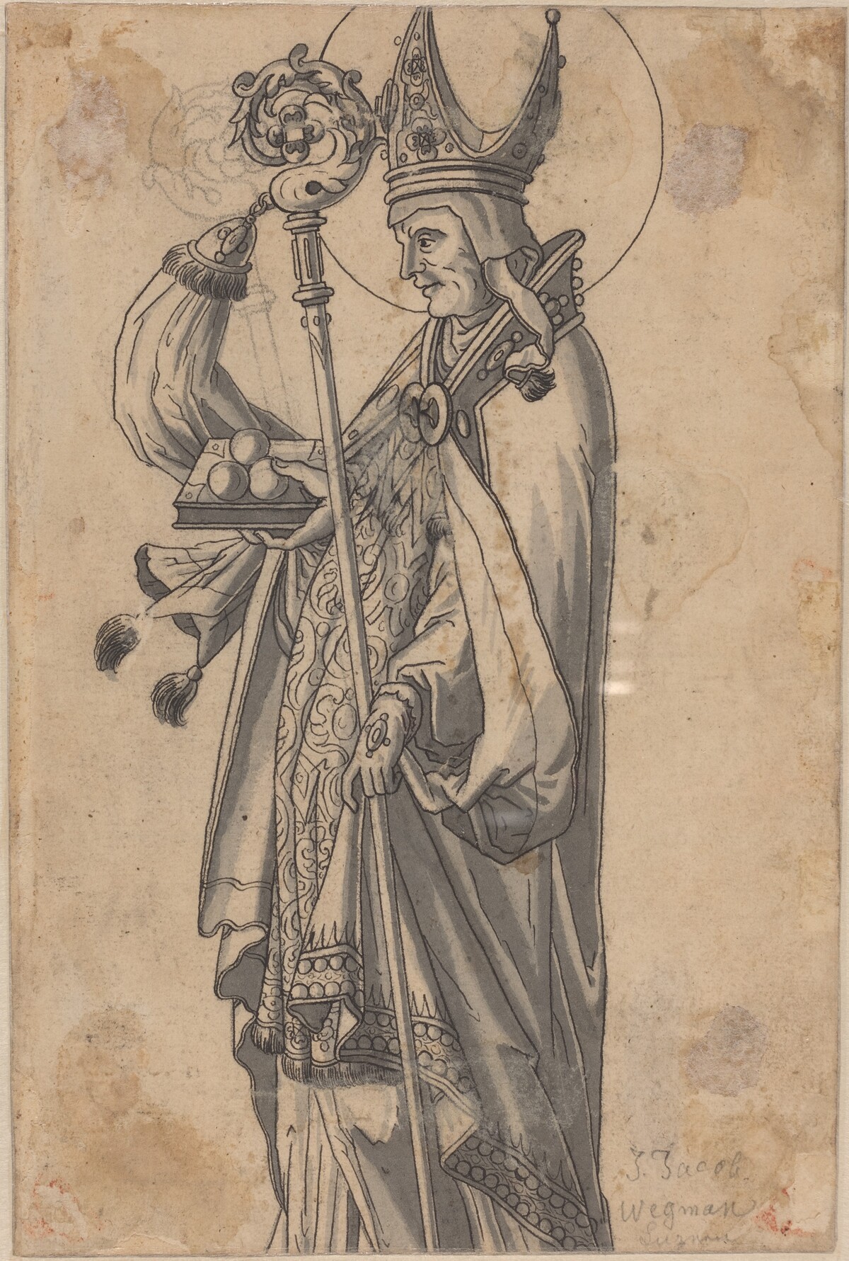 Saint Nicholas (verso) by Circle of Hans Heinrich Wägmann