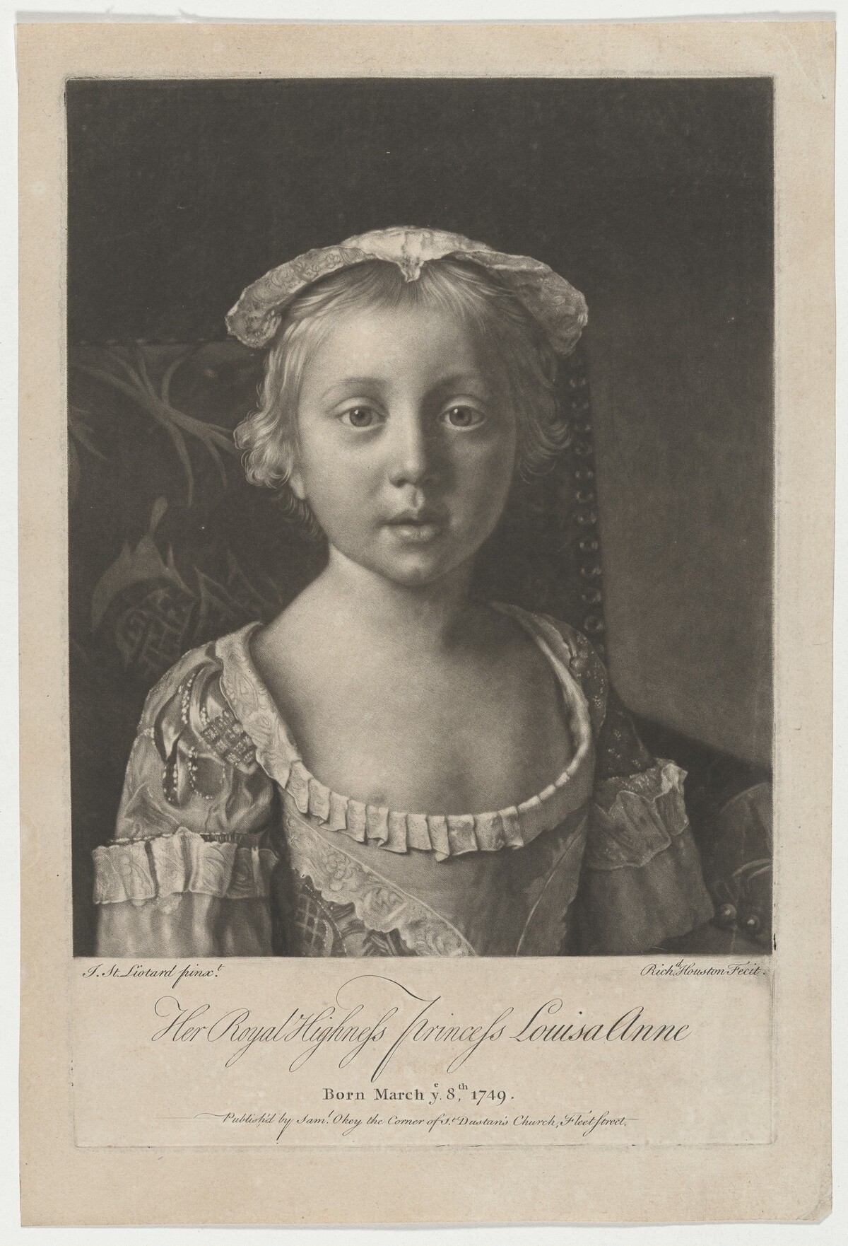 Her Royal Highness Princess Louisa Anne by Richard Houston after Jean-Étienne Liotard