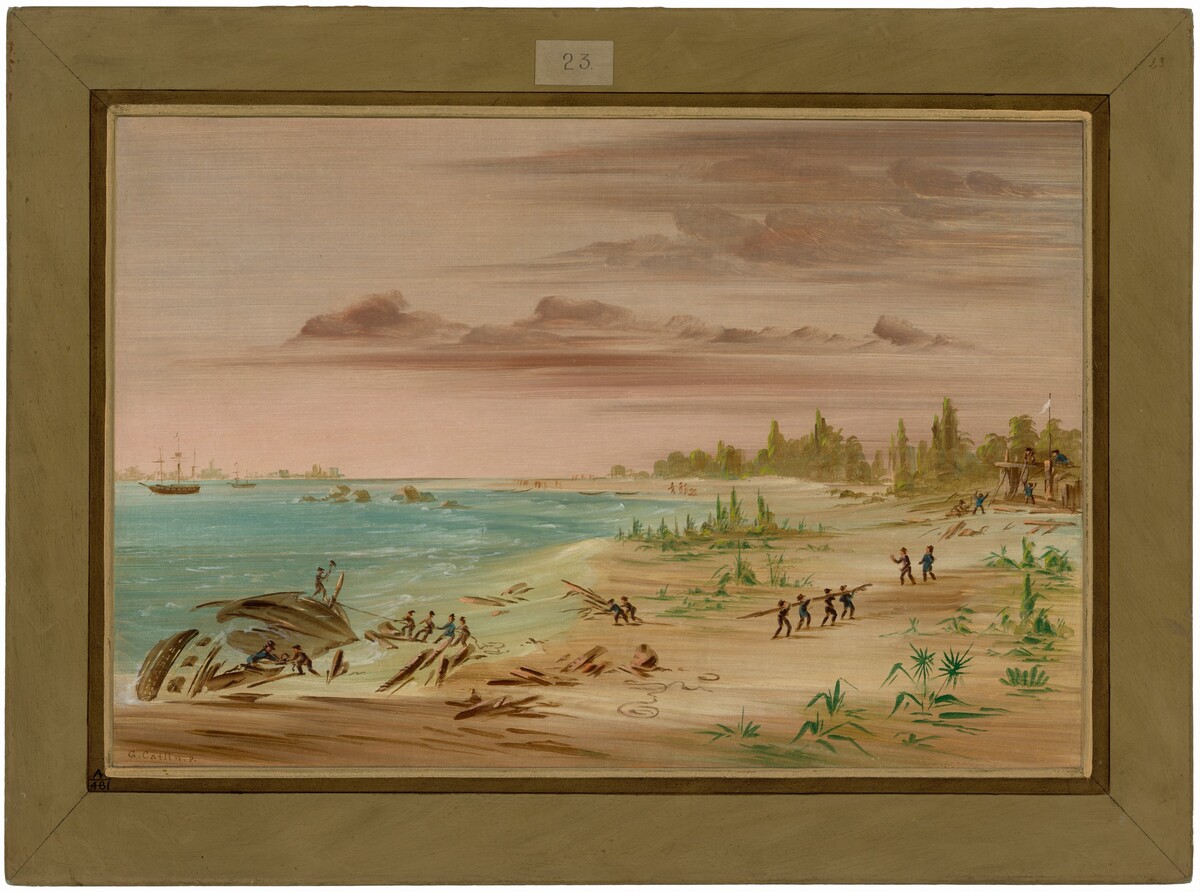 Wreck of the Aimable, on the Coast of Texas. 1685 by George Catlin