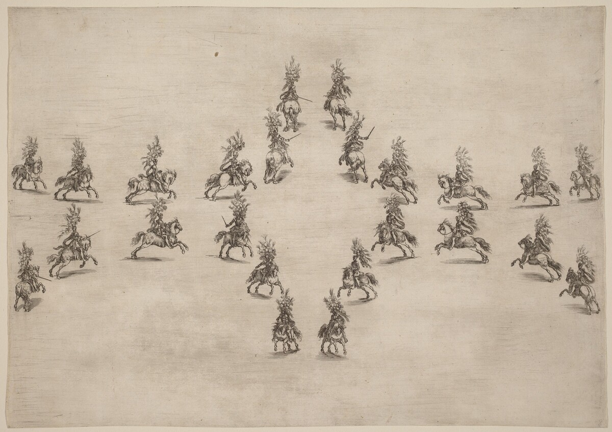 Twenty-Four Cavaliers in an Oval by Stefano Della Bella