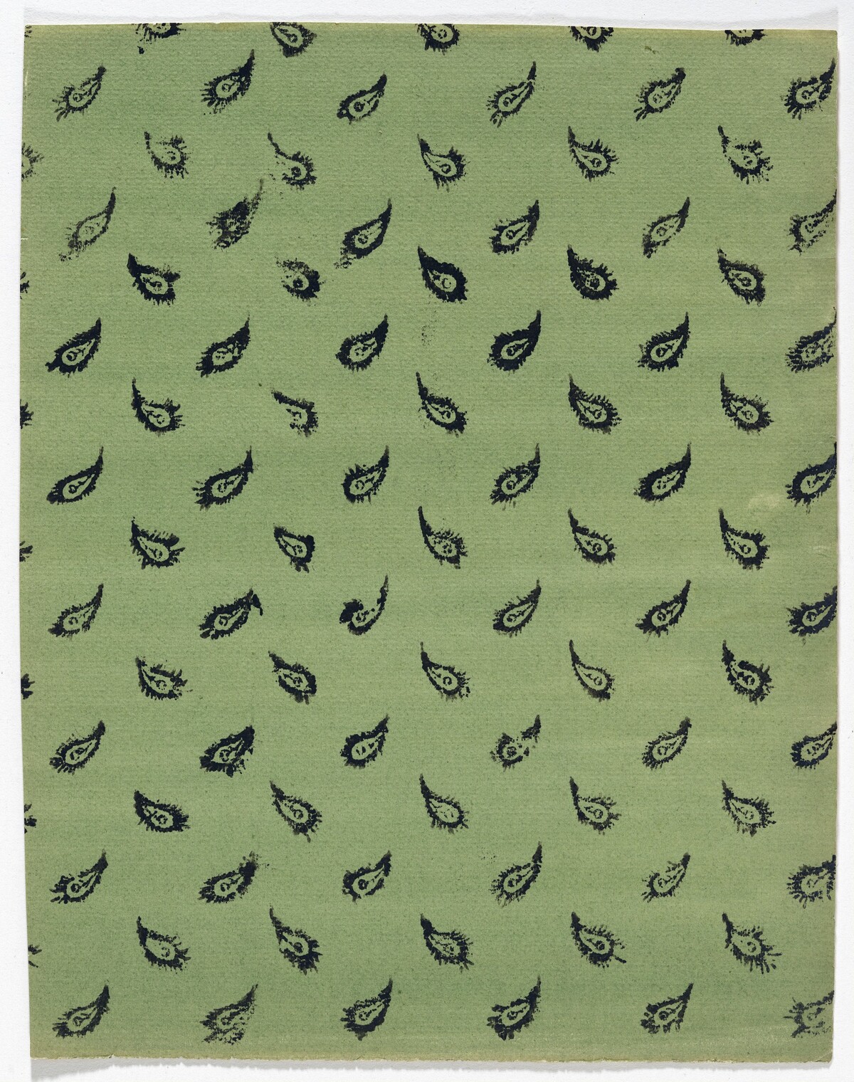 Endpaper with Feather Design by German 19th Century