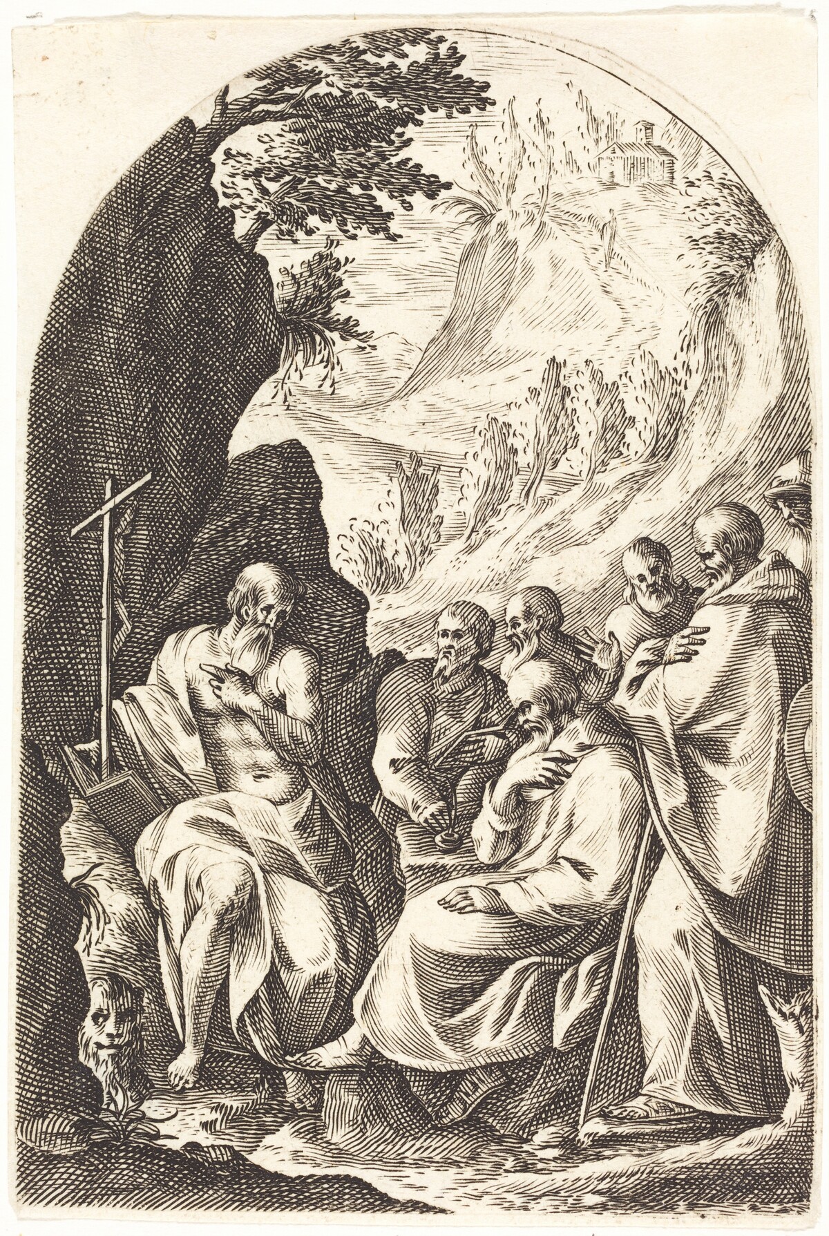 Saint Jerome Instructing his Disciples in the Desert by Jacques Callot