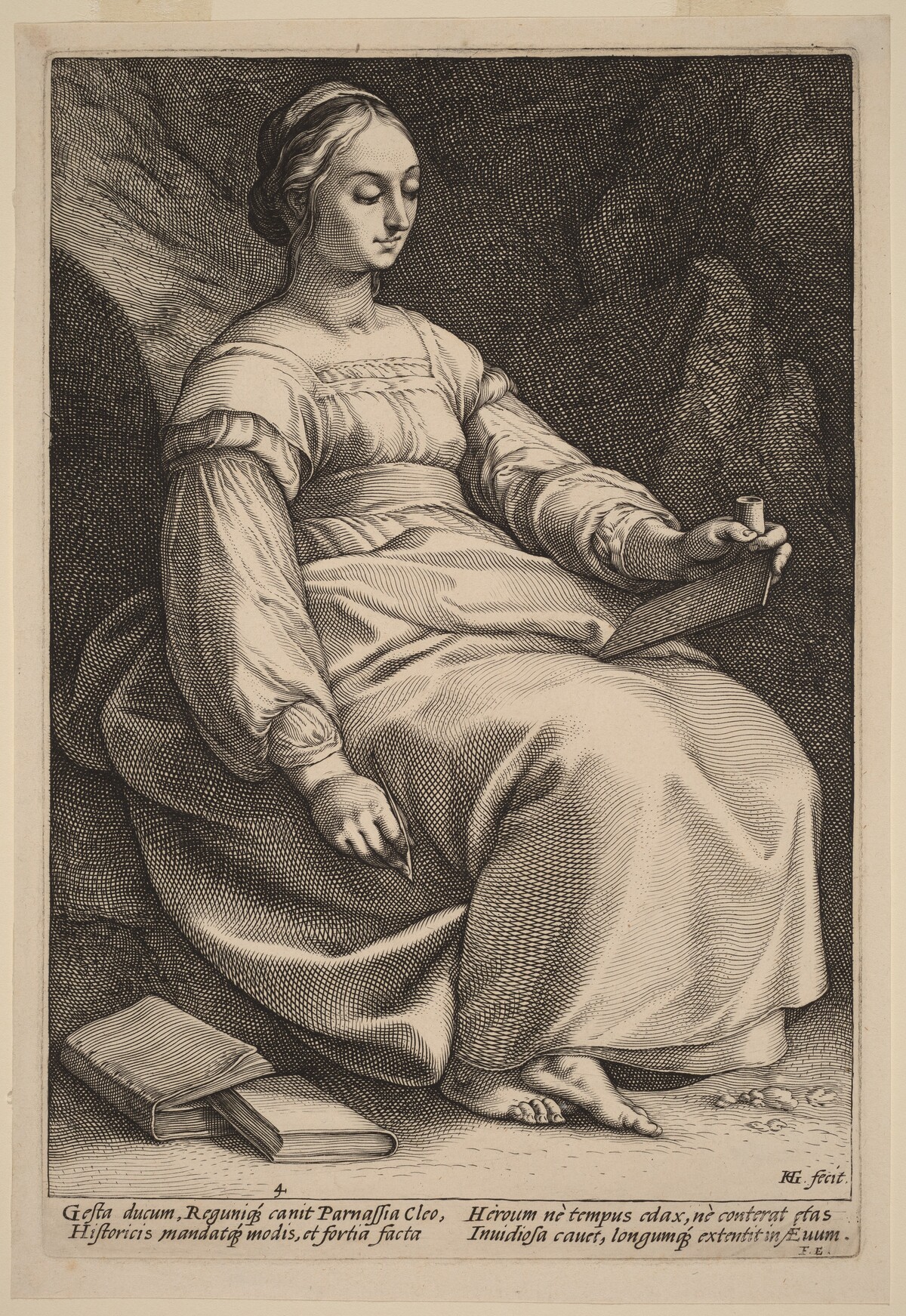 Clio by Hendrick Goltzius