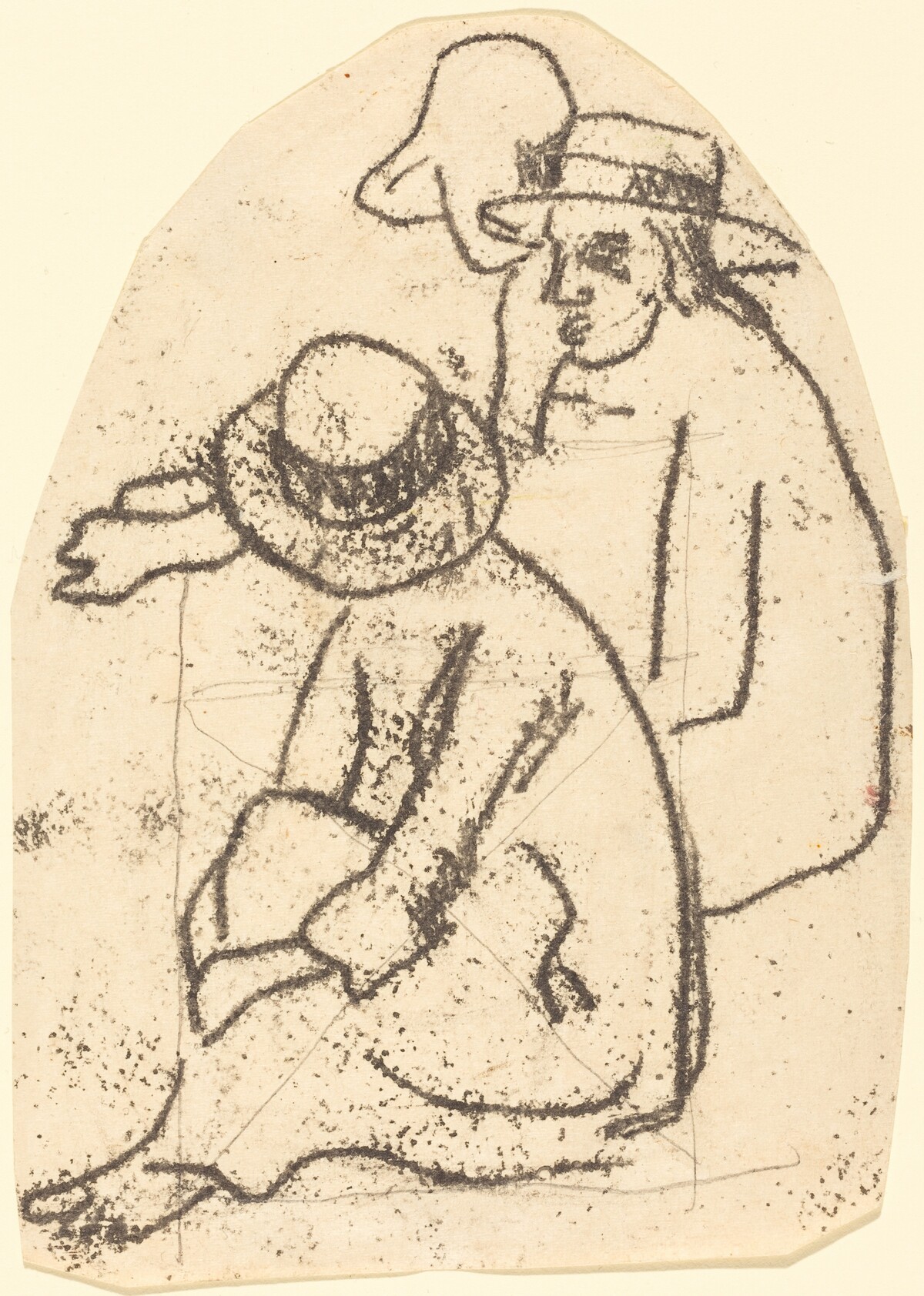 Three Tahitians (Study for "La soeur de charite") by Paul Gauguin