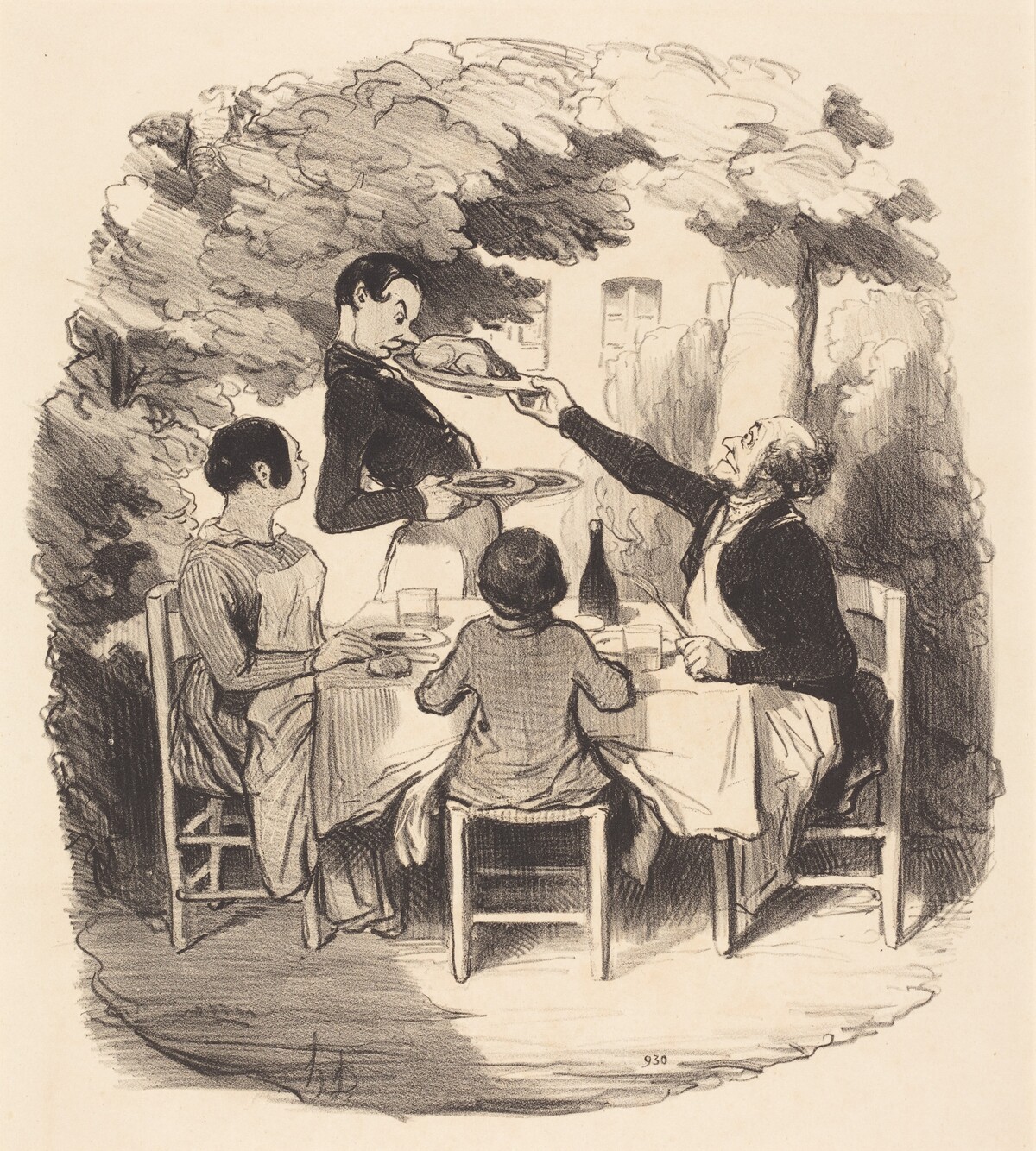 Ah! il est frais... mais t'nez donc garçon... by Honoré Daumier