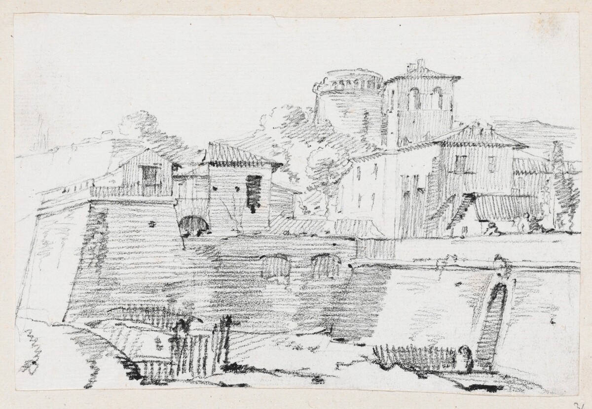 A Fortified Town in Italy by Joseph-Marie Vien