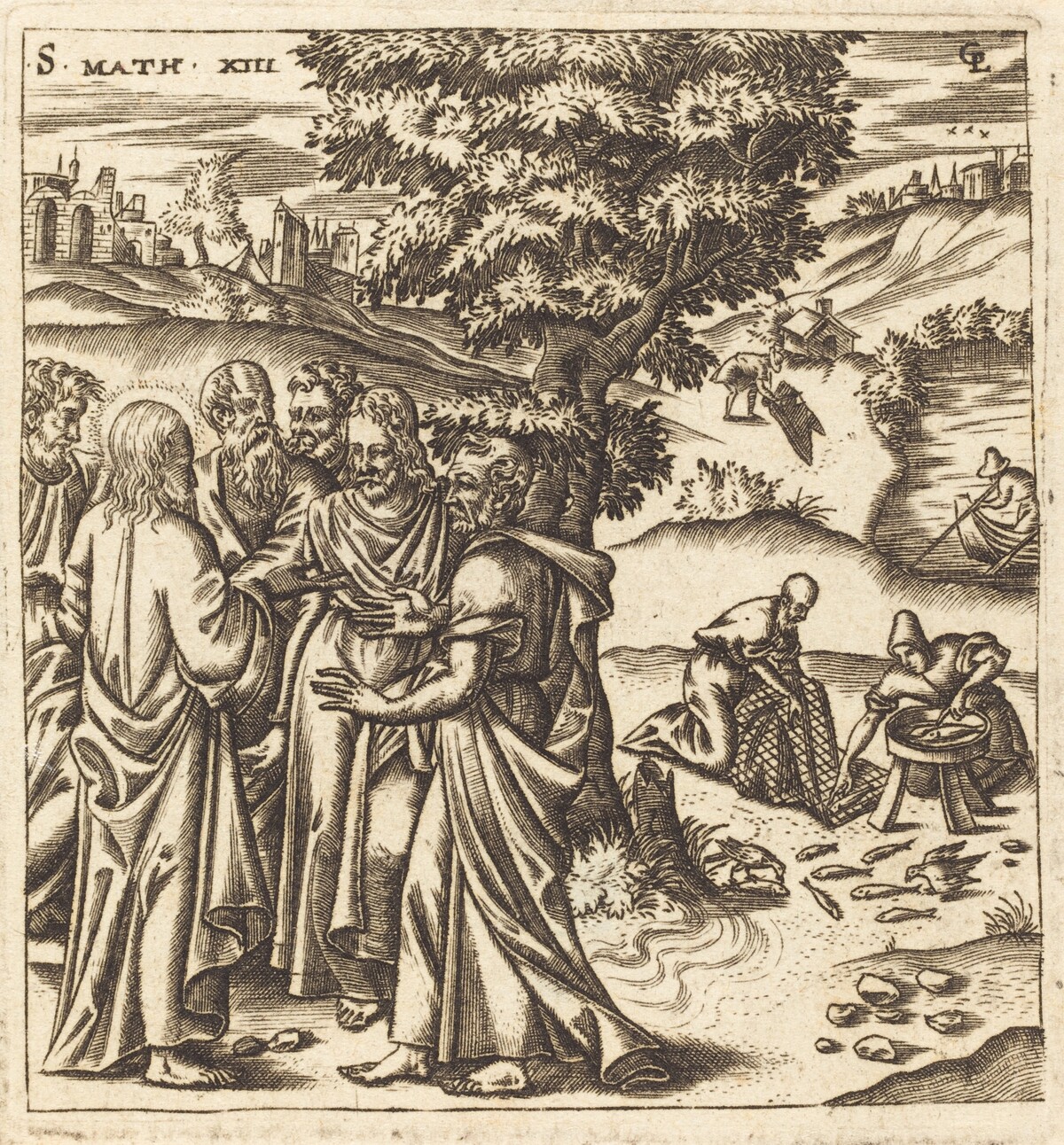 Christ Telling His Disciples of the Parable of the Dragnet by Léonard Gaultier