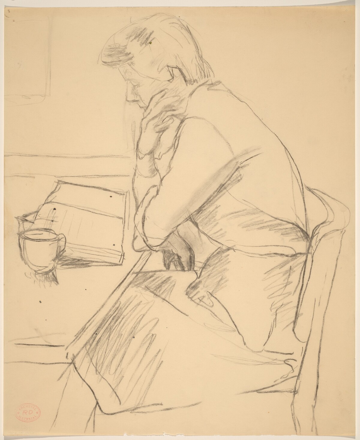 Untitled [woman reading] by Richard Diebenkorn