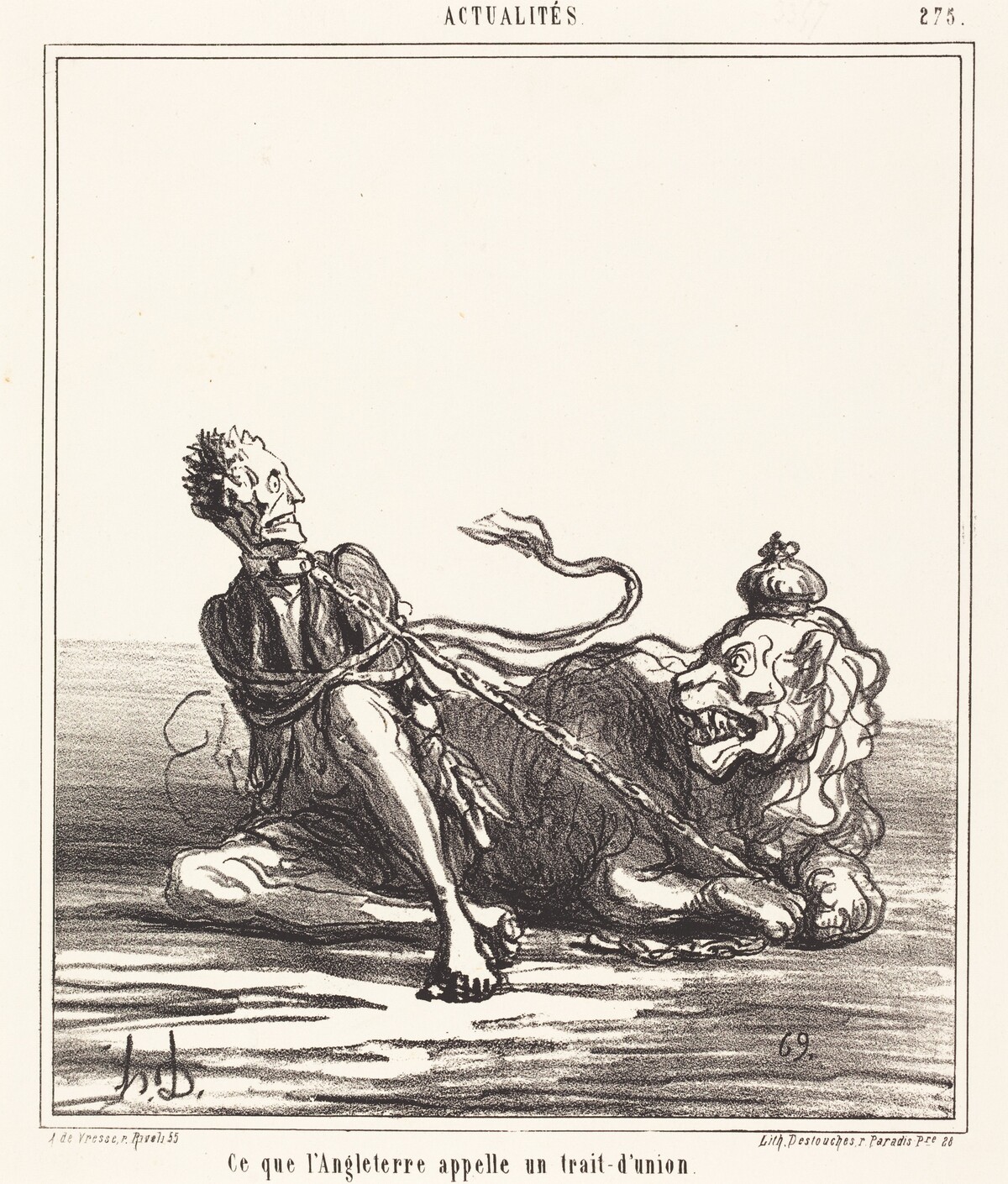 Ce que l'Angleterre appelle un trait-d'union by Honoré Daumier