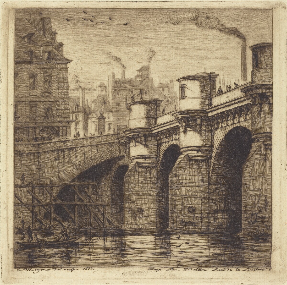 Le Pont Neuf, Paris by Charles Meryon