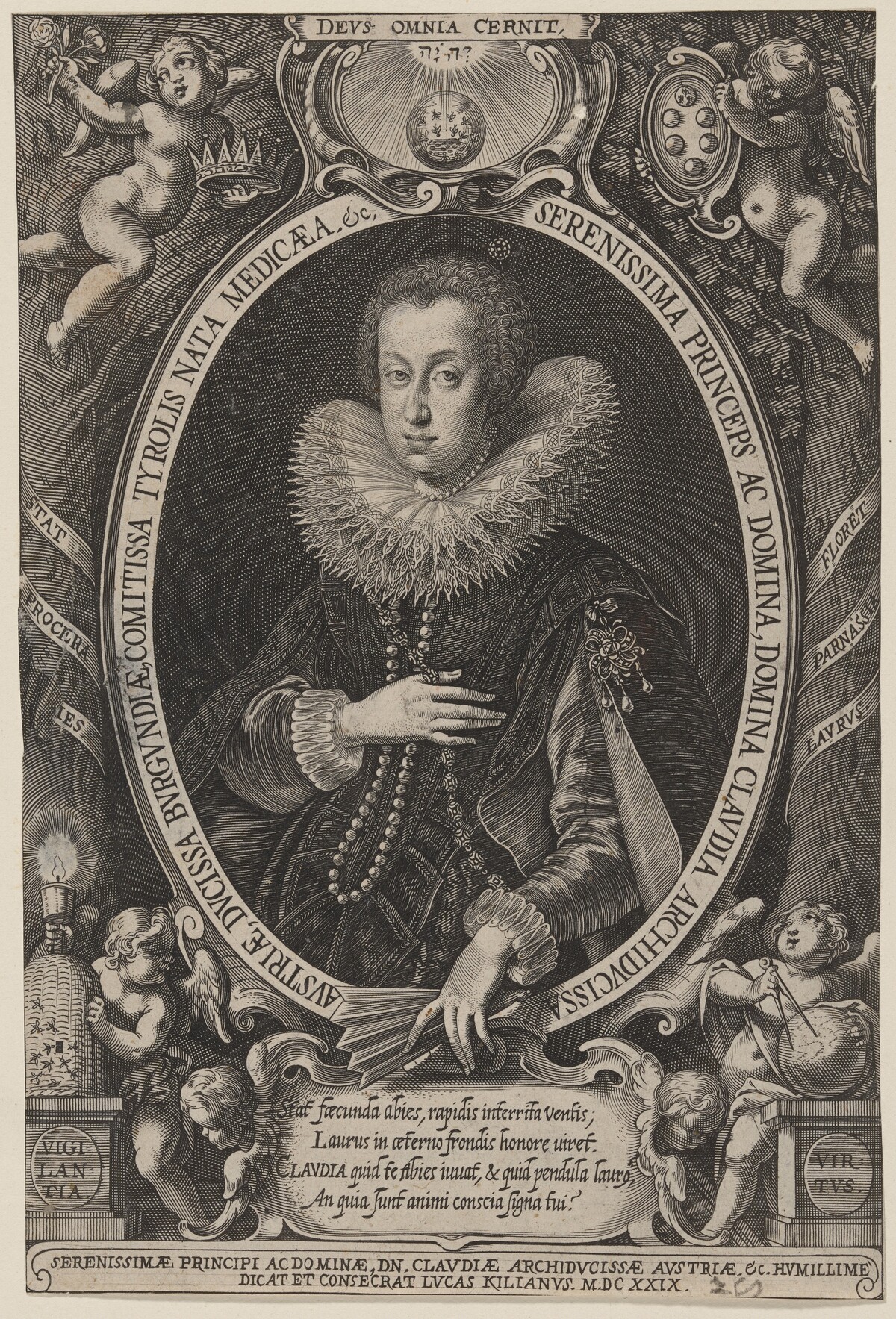 Claudia de Medici, Wife of Leopold of Austrian Tyrol by Lucas Kilian