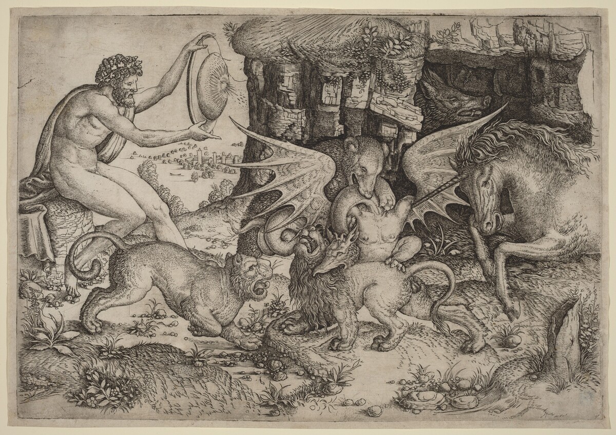 Allegorical Theme: Combat of Animals by Master of the Beheading of St. John the Baptist