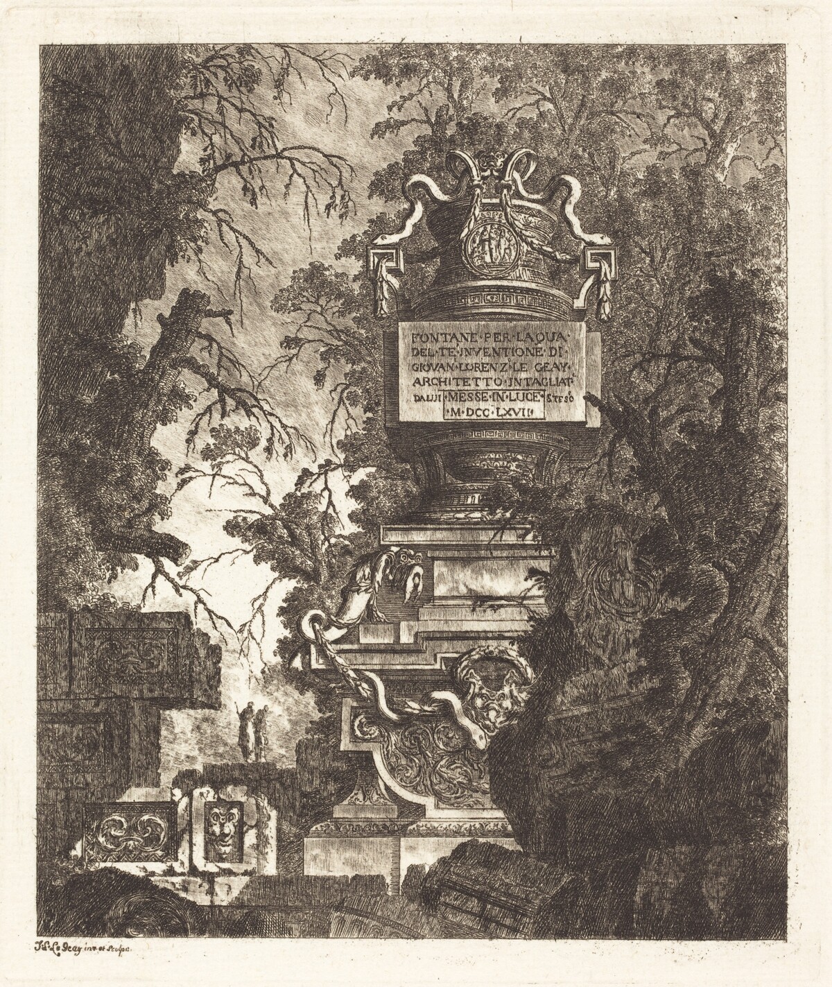 Frontispiece for "Fountains" by Jean-Laurent Legeay