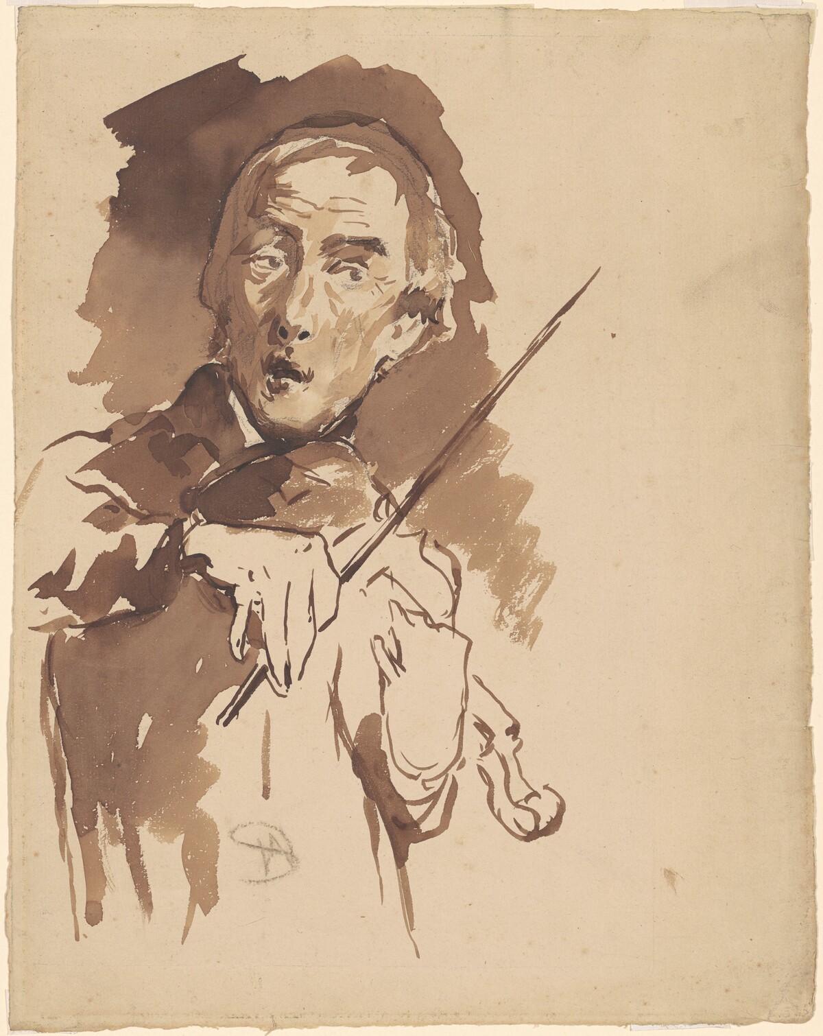 Study for "Toning the Bell" by Walter Shirlaw