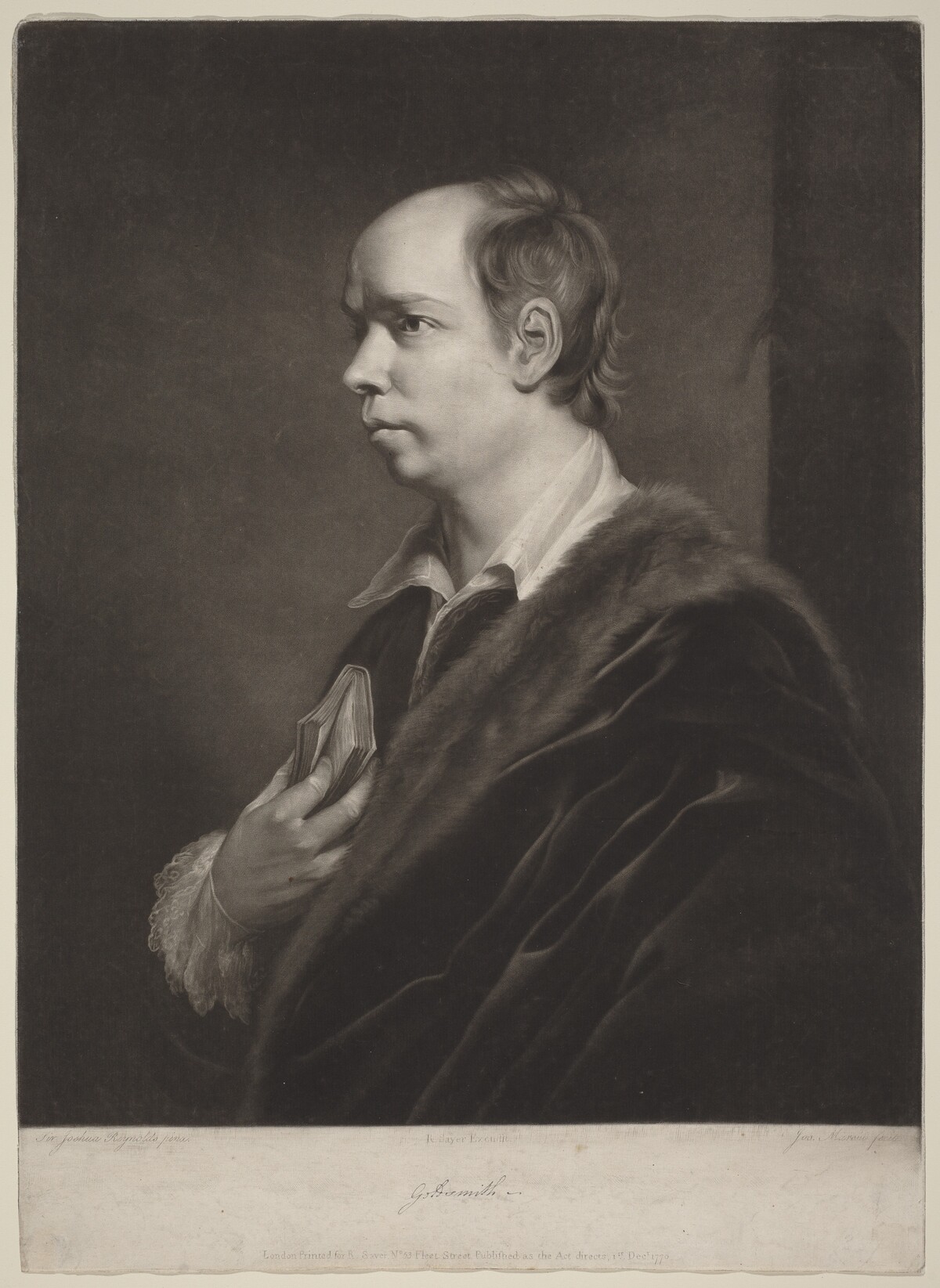 Oliver Goldsmith by Giuseppi Filippo Liberati Marchi after Sir Joshua Reynolds
