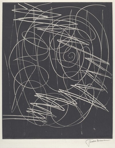 Untitled (White on Black Abstract)