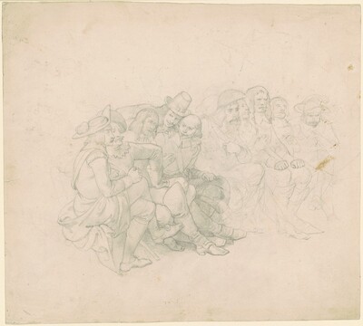 Men in Seventeenth-Century Costumes [recto]