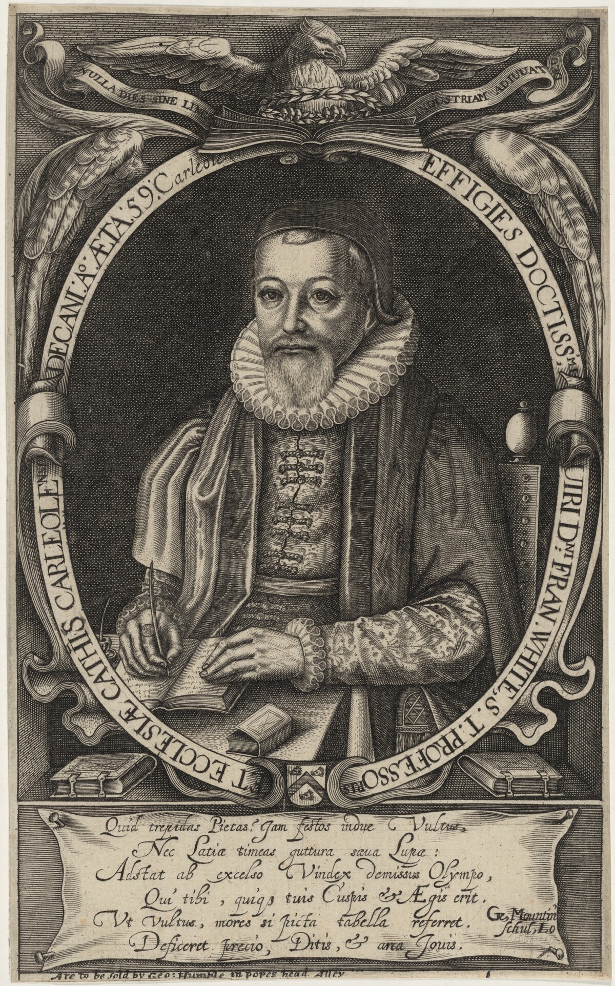 Francis White, D.D., Bishop of Ely by Gerard Mountain after Thomas Cockson