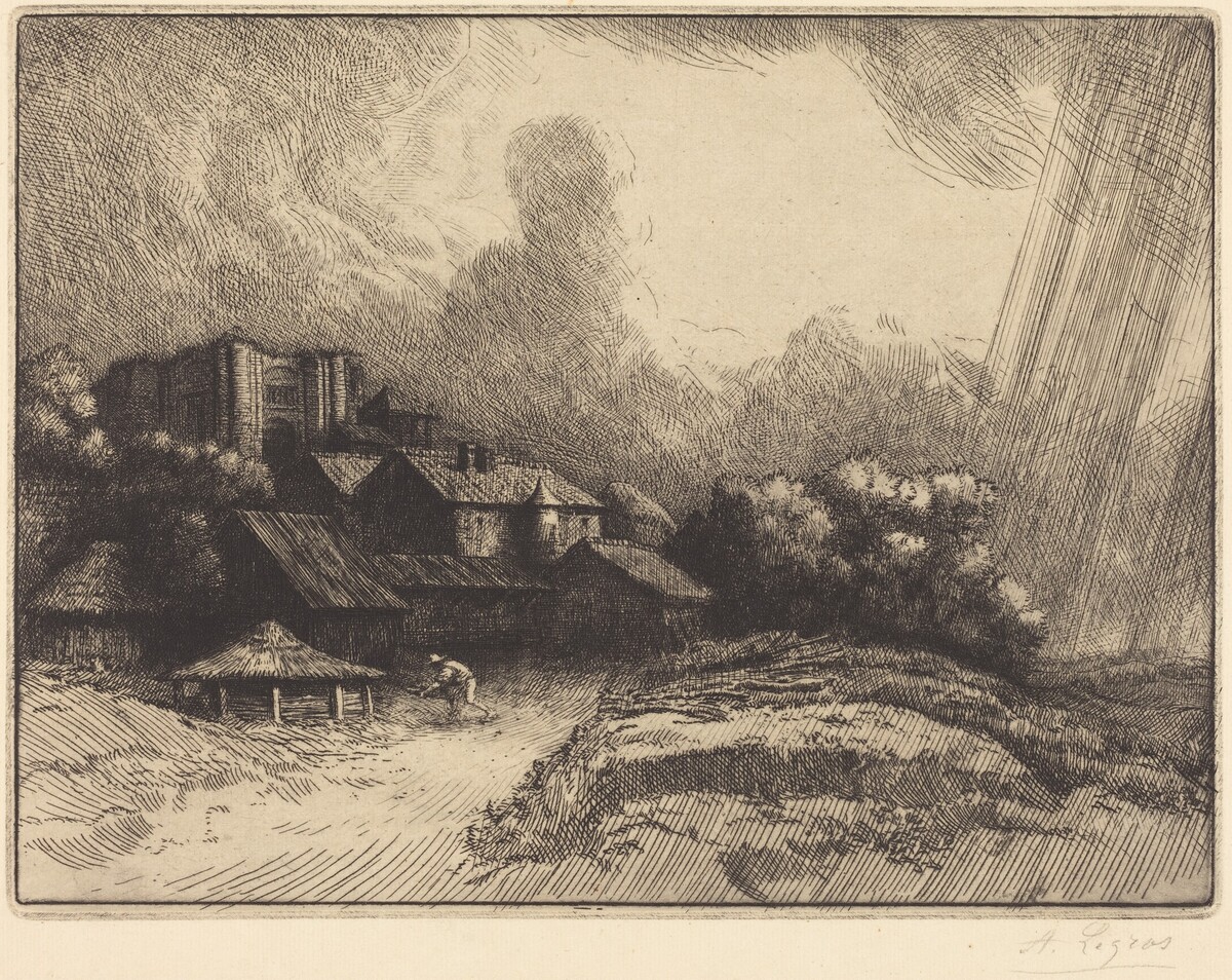 Farm at the Monastery (La ferme de l'abbaye) by Alphonse Legros
