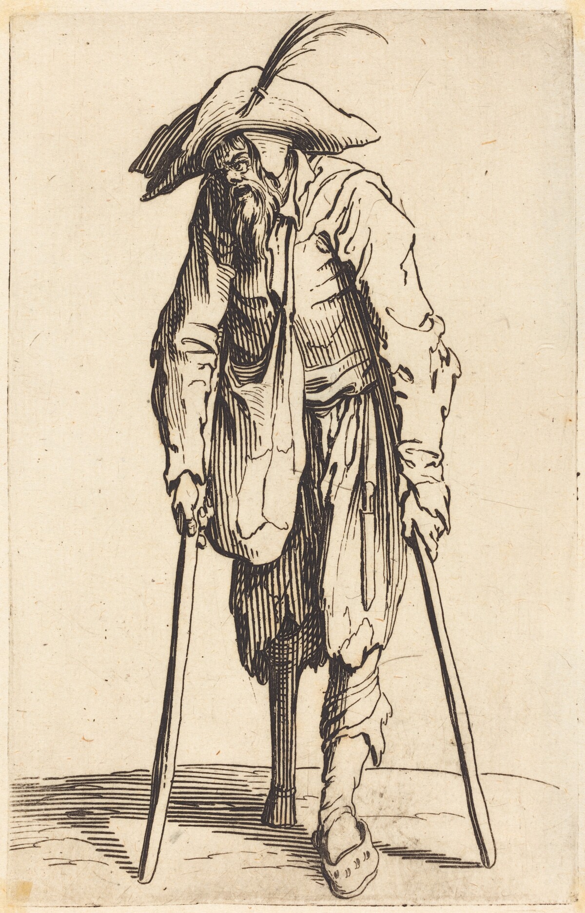 Beggar with Wooden Leg by Jacques Callot