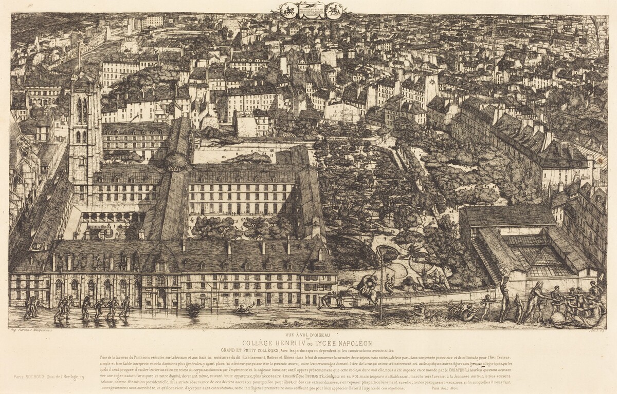 Collège Henri IV, Paris, ou Lycée Napoléon (Henry IV College or Napoleon School, Paris) by Charles Meryon