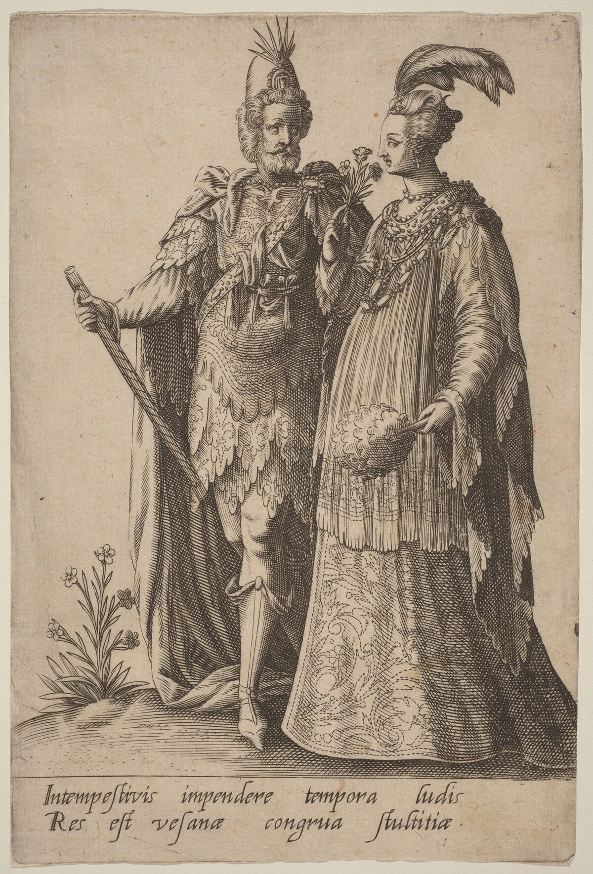 Intempestivis impendere... by Robert Boissard after Jean-Jacques Boissard