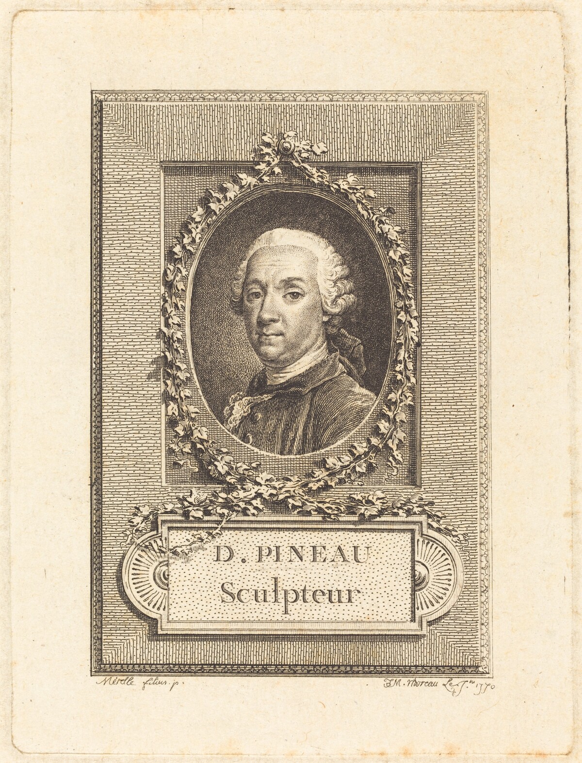 D. Pineau, Sculpteur by Jean-Michel Moreau after Pierre Paul Merelle