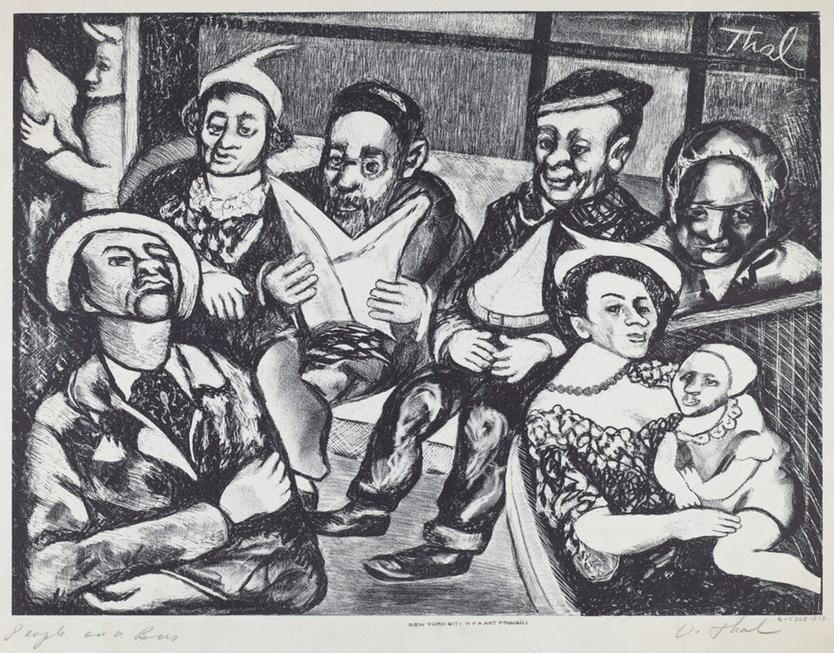 People on a Bus by Victor Thall