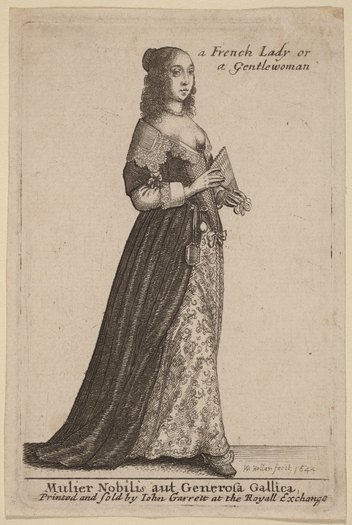 Mulier Nobilis aut Generosa Gallica by Wenceslaus Hollar