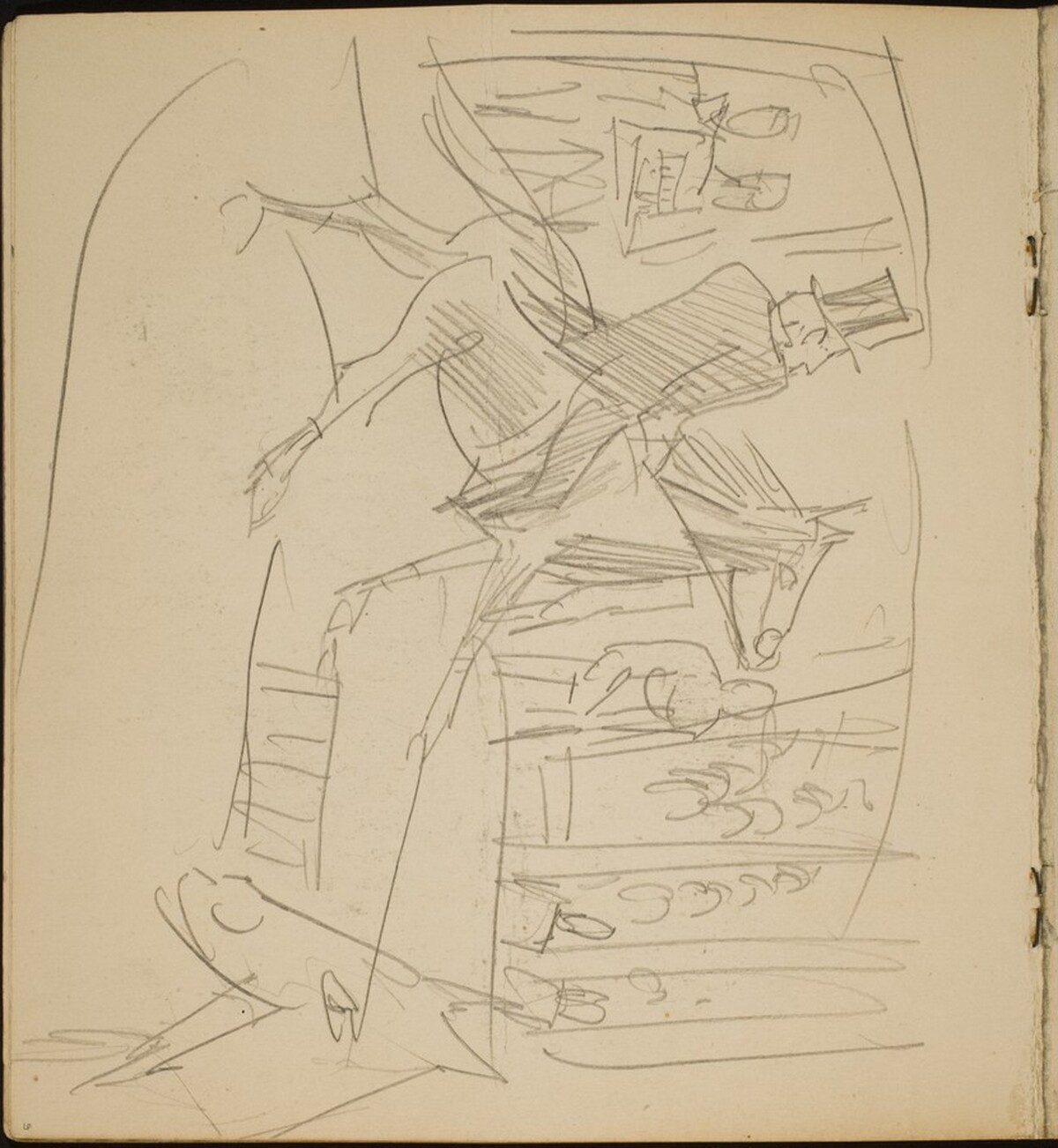 Zirkusnummer mit Kunstreiter (Circus Act with Horse Master) [p. 6] by Max Beckmann