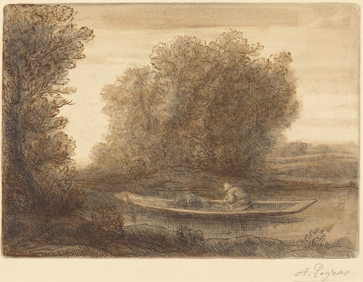 Bend in the River (Un coin de riviere) by Alphonse Legros