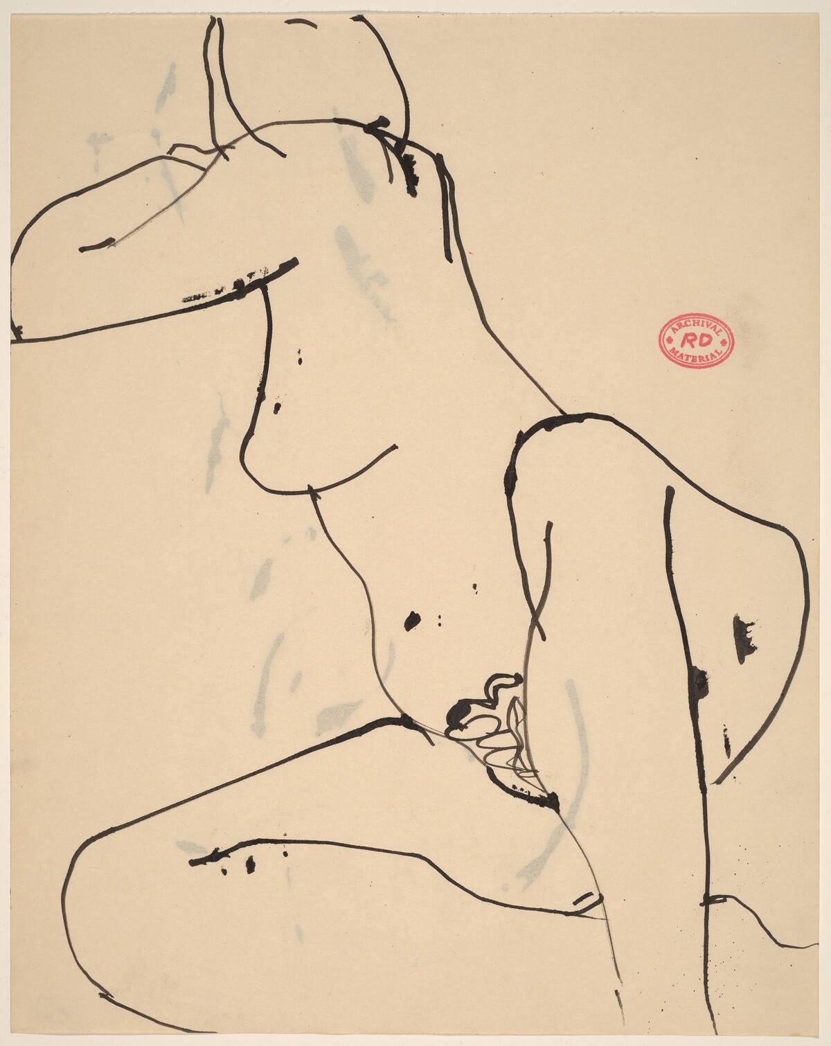 Untitled [seated female nude turning away] by Richard Diebenkorn
