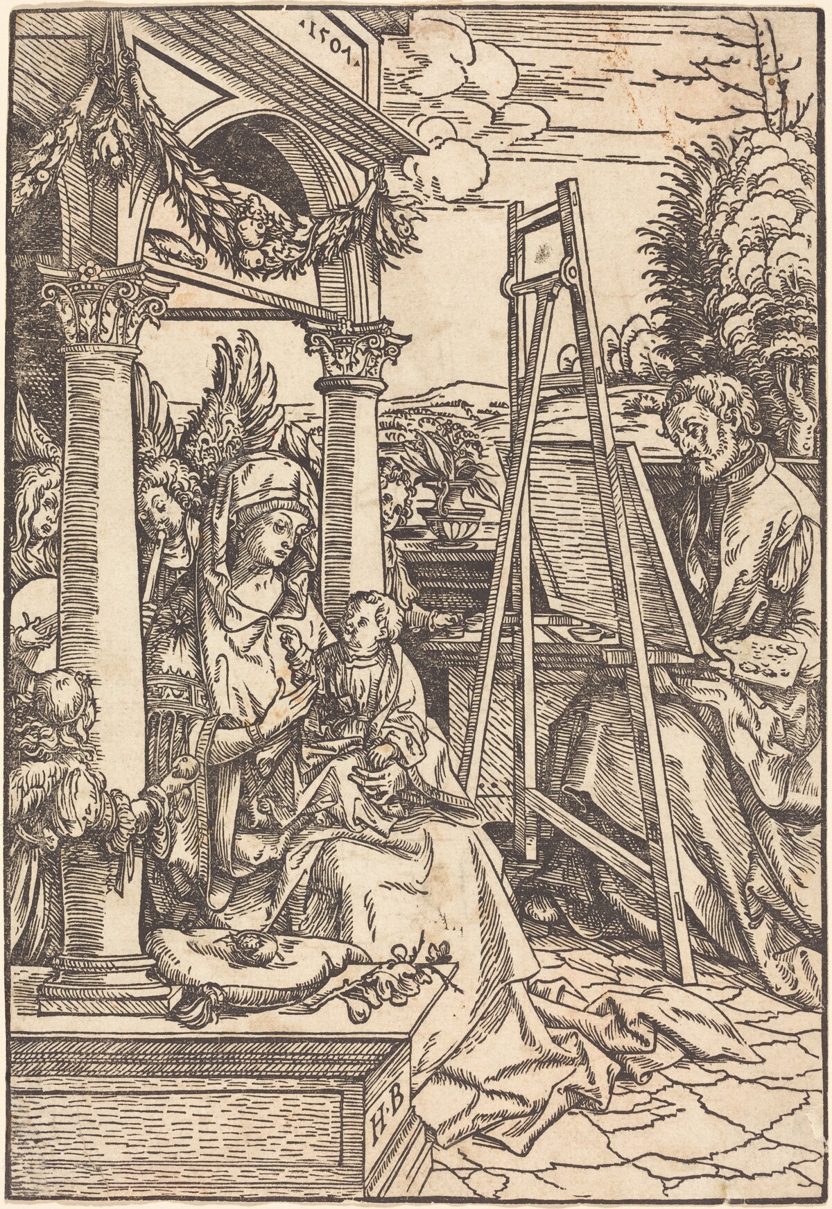 Saint Luke Painting the Portrait of the Virgin by Hans Burgkmair I