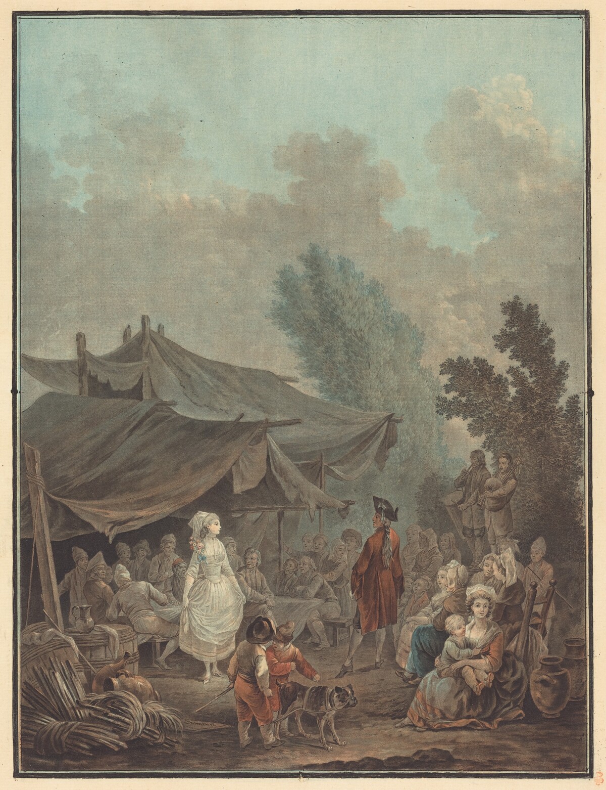 Noce de Village (Village Wedding) by Charles-Melchior Descourtis after Nicolas Antoine Taunay