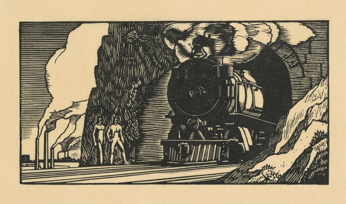 Train Tunnel by J. J. Lankes, after Rockwell Kent