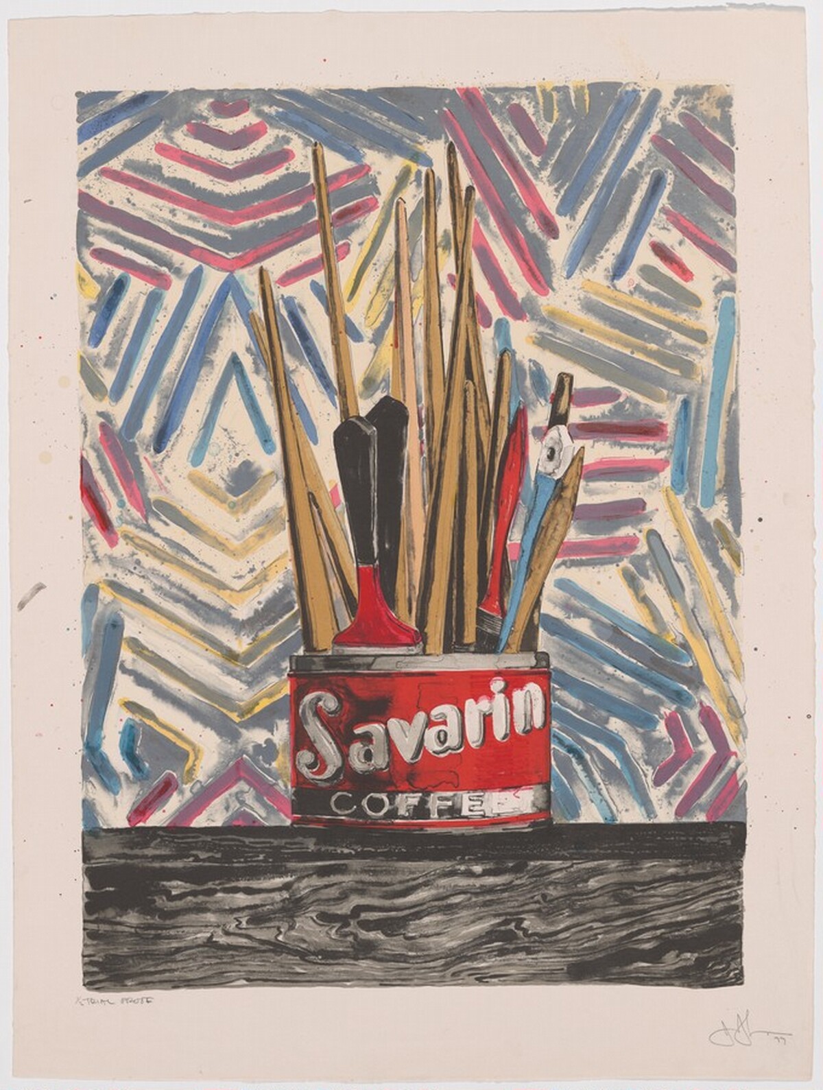 Savarin and Savarin E.M. [trial proof] by Jasper Johns